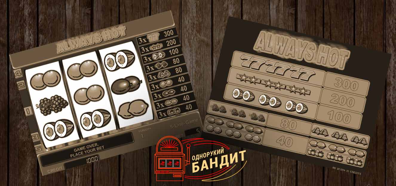 Always Hot - однорукий бандит с фри спинами Играть на одноруком бандите Always Hot онлайн